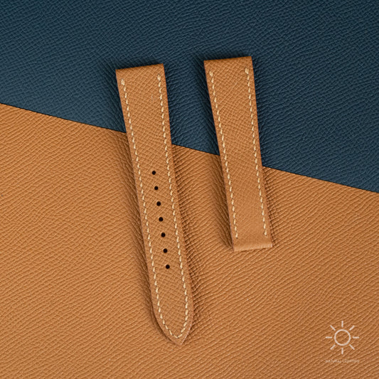 Gold Epsom Watch Strap for Cartier Deployment Clasps
