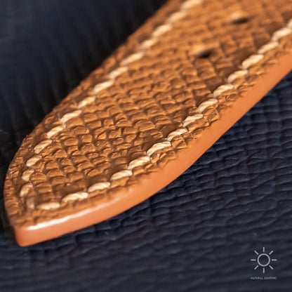 Gold Epsom Watch Strap for Cartier Deployment Clasps