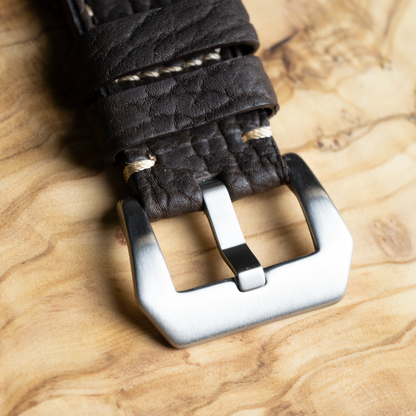 Dark Brown Sharkskin Strap