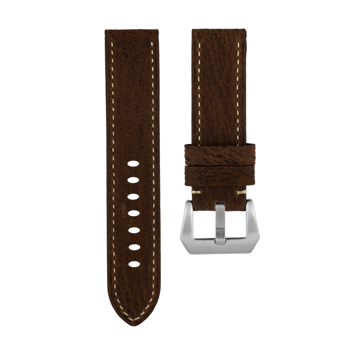 Dark Brown Sharkskin Strap