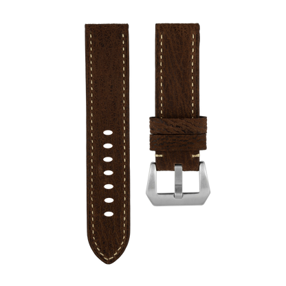 Dark Brown Sharkskin Strap