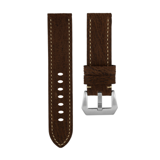 Dark Brown Sharkskin Strap