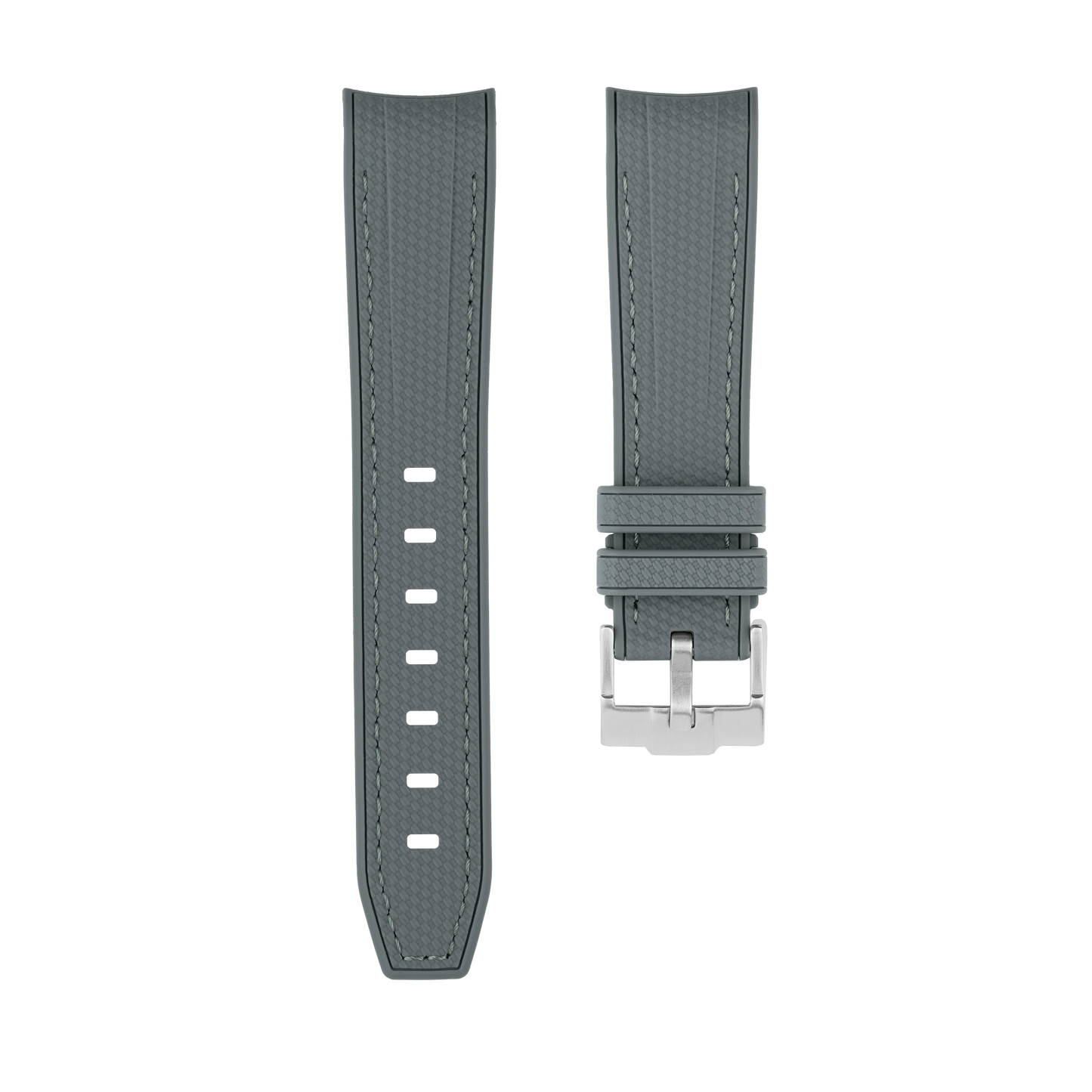 Dark Gray Moonwatch Strap with Gray Stitching