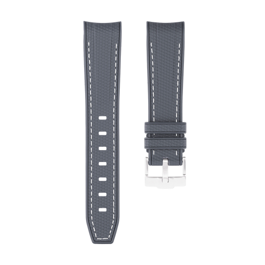 Dark Gray Moonwatch Strap with White Stitching