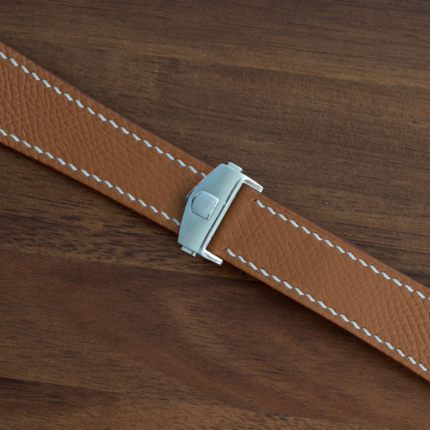 Gold Brown Epsom Strap for Tag Heuer Deployant Clasps