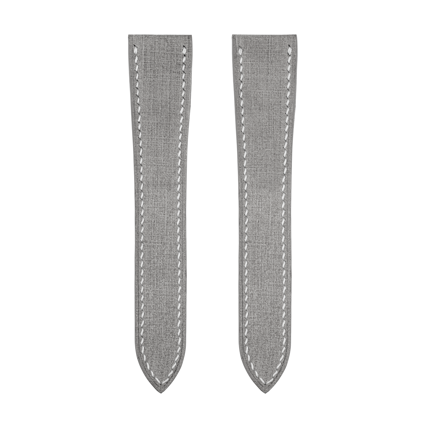 Gray Babele Double Fold Watch Strap for Cartier Deployant Clasps