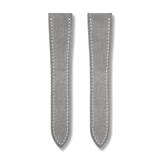 Gray Babele Double Fold Watch Strap for Cartier Deployant Clasps