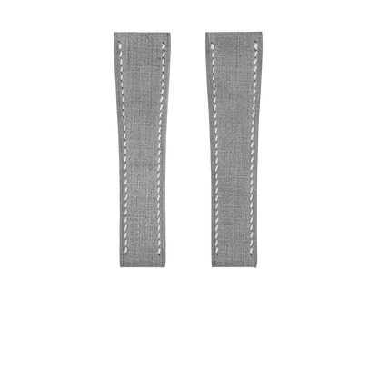 Gray Babele Fixed Length Strap - White Stitch