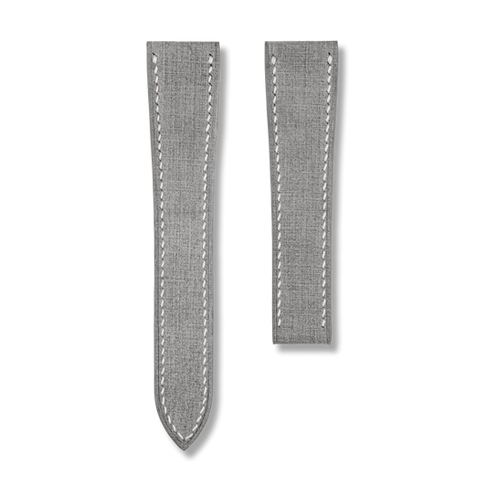 Gray Babele Single Fold Watch Strap for Cartier Deployant Clasps