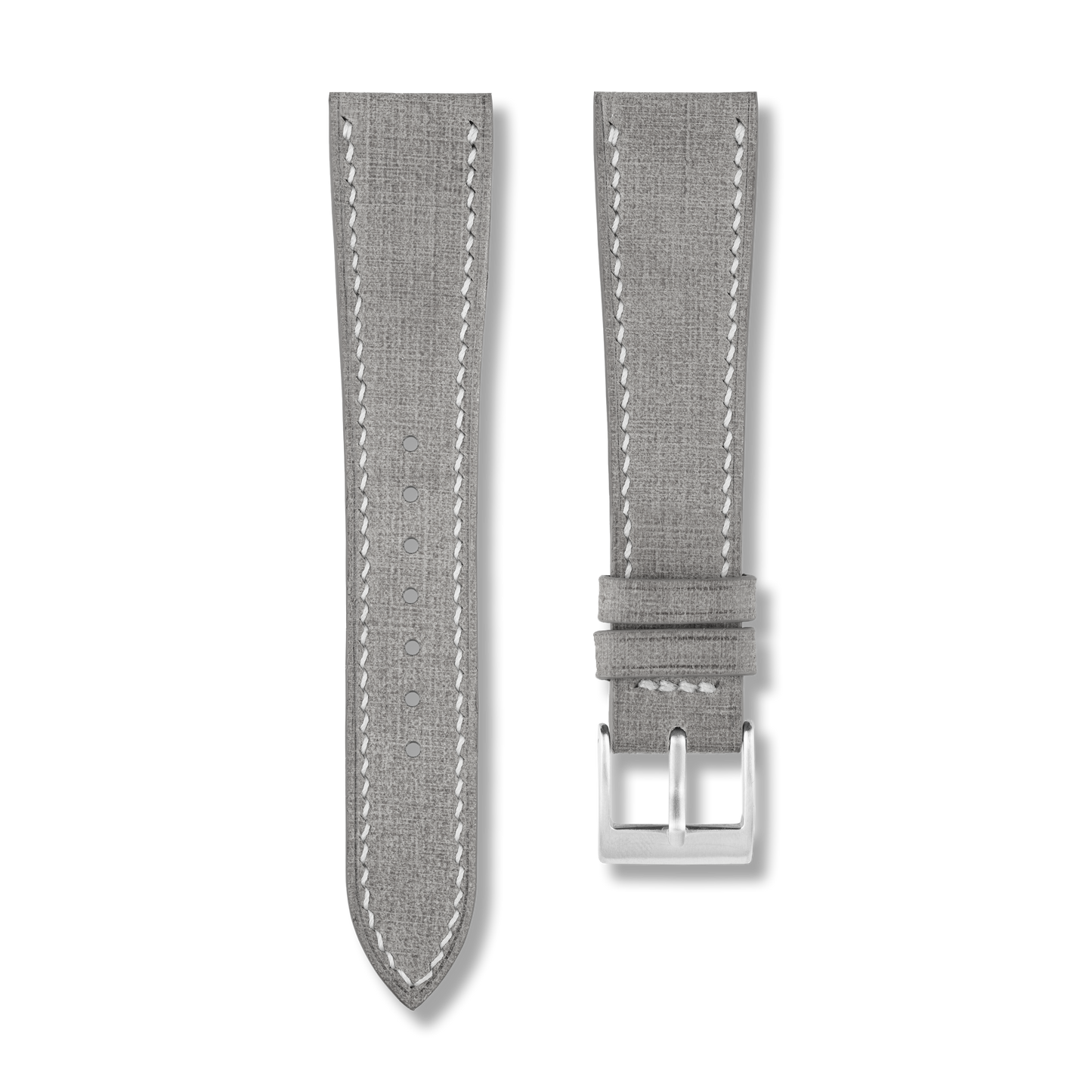 Gray Babele Leather Watch Strap