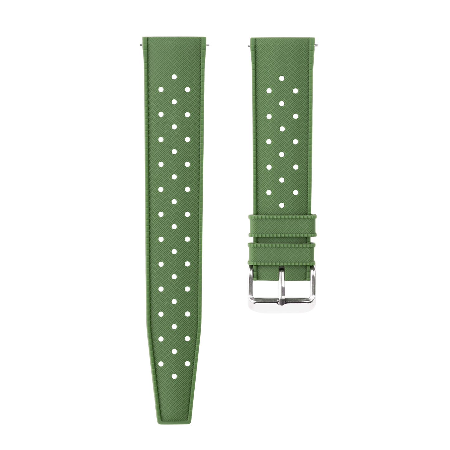 Green Rubber Strap With Holes
