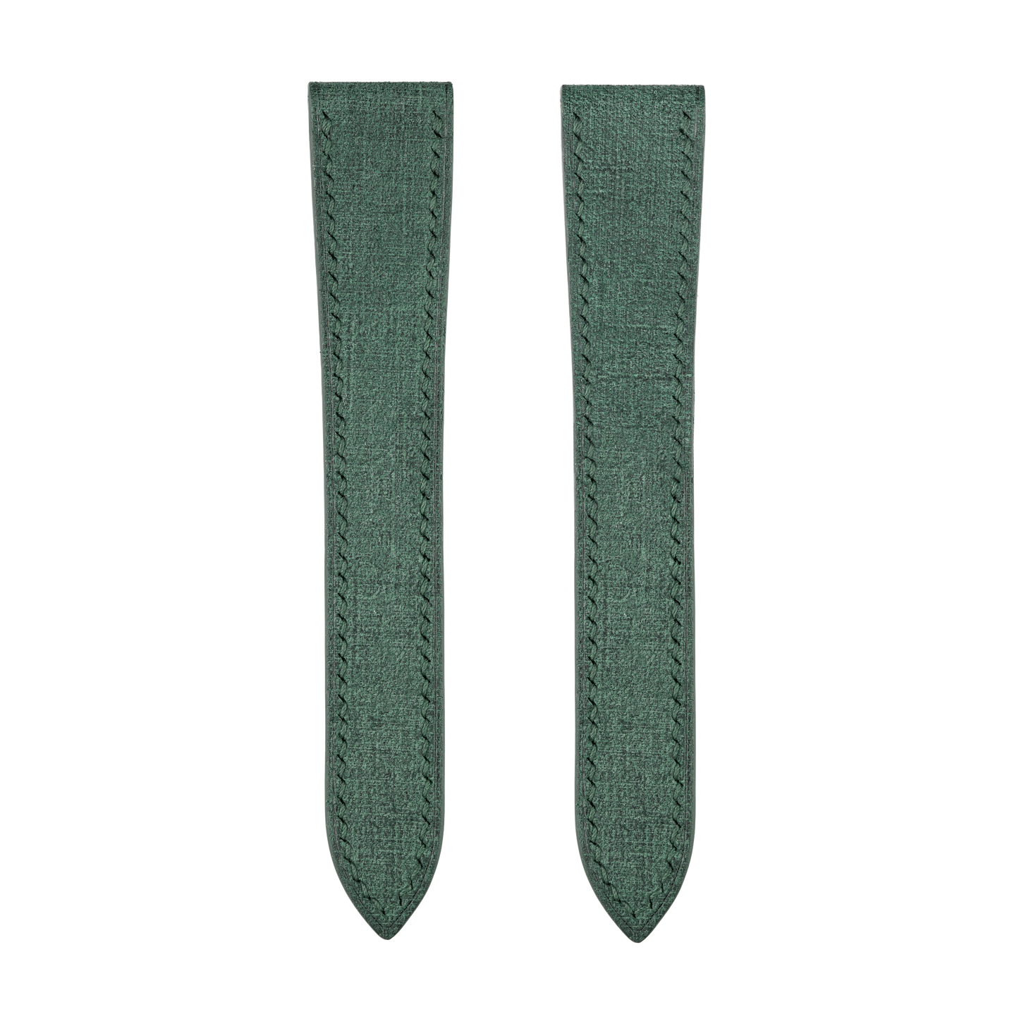 Green Babele Double Fold Watch Strap for Cartier Deployant Clasps