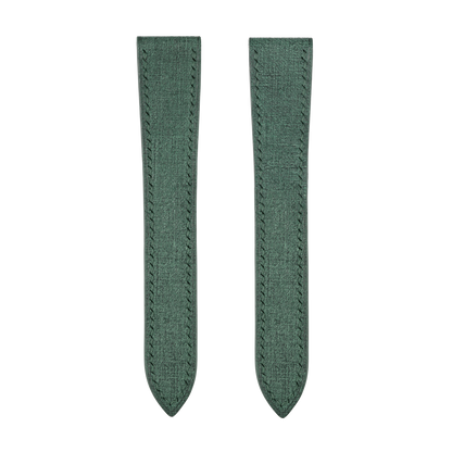 Green Babele Double Fold Watch Strap for Cartier Deployant Clasps