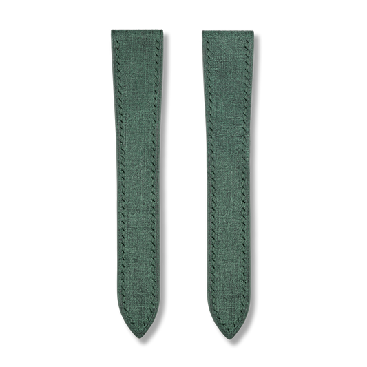 Green Babele Double Fold Watch Strap for Cartier Deployant Clasps