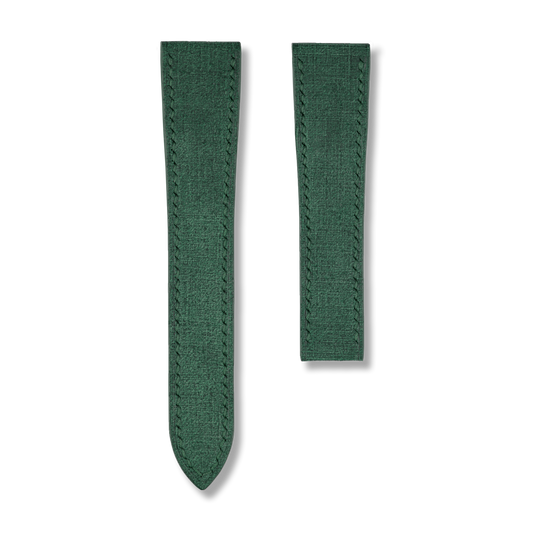 Green Babele Single Fold Watch Strap for Cartier Deployant Clasps