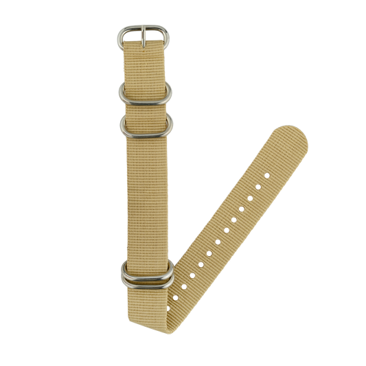 Khaki Zulu Strap with Polished Hardware