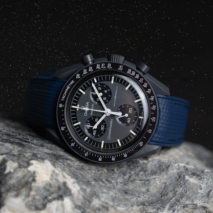 Blue Moonwatch Strap with Blue Stitching