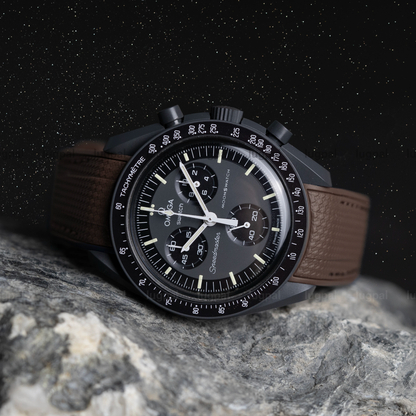 Brown Moonwatch Strap with Brown Stitching