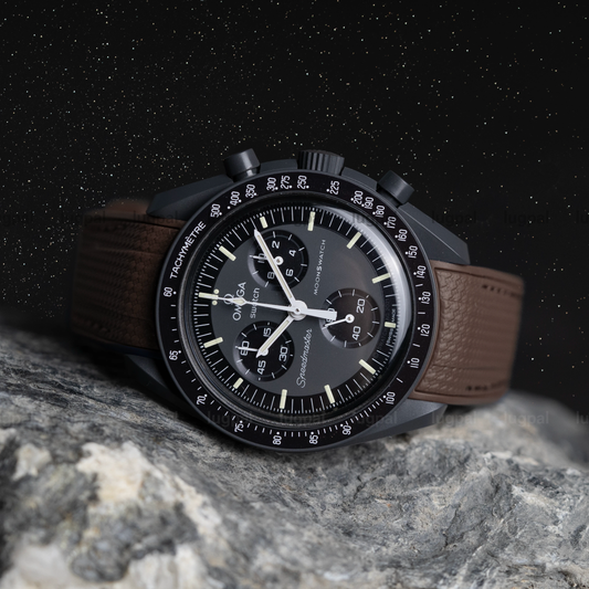 Brown Moonwatch Strap with Brown Stitching