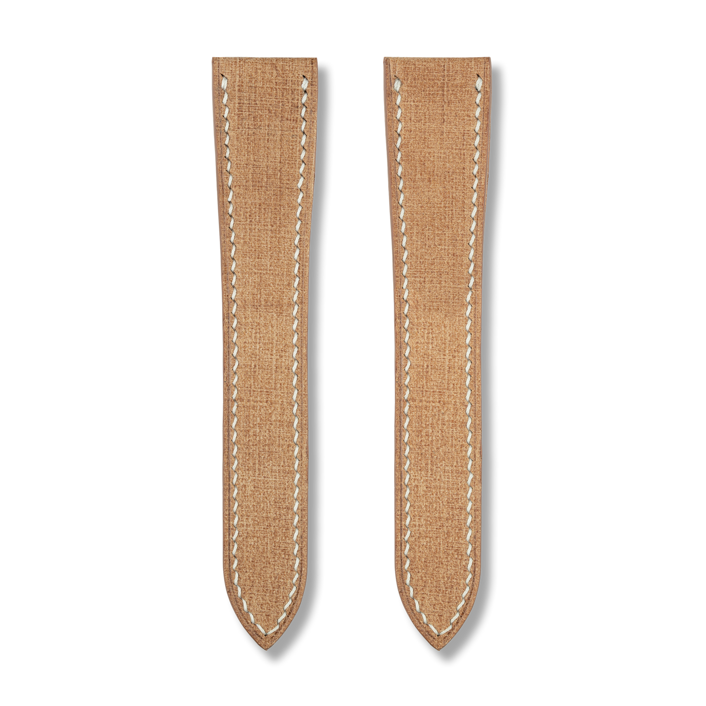 Tan Babele Double Fold Watch Strap for Cartier Deployant Clasps