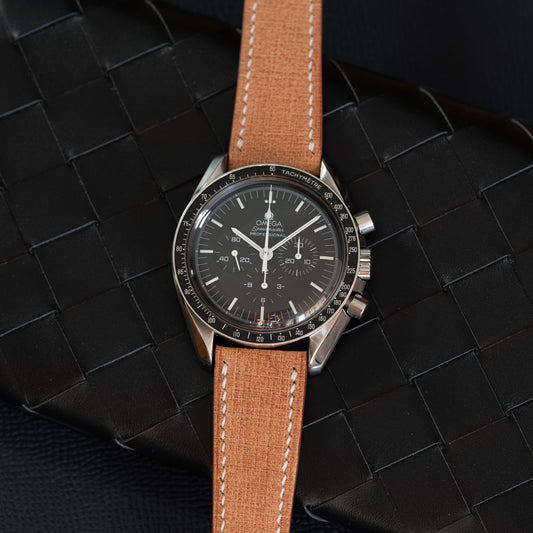 Tan Babele Leather Watch Strap - White Stitch