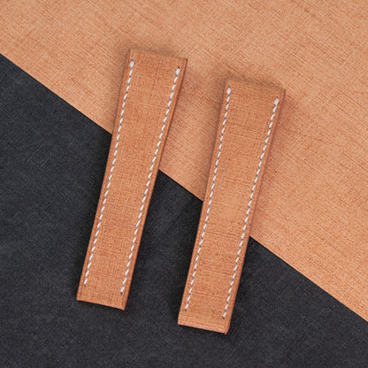 Tan Babele Fixed Length Strap - White Stitch