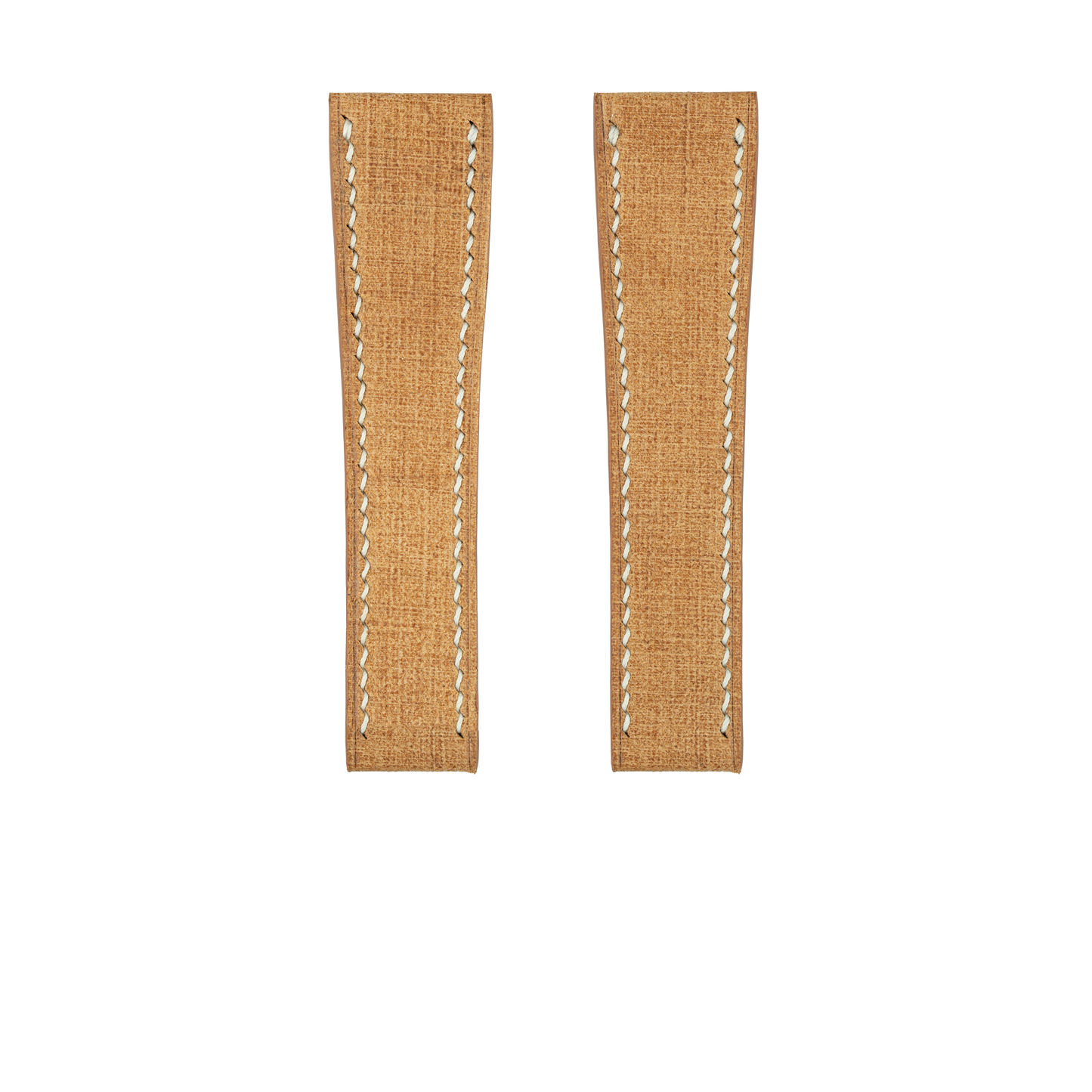 Tan Babele Fixed Length Strap - White Stitch