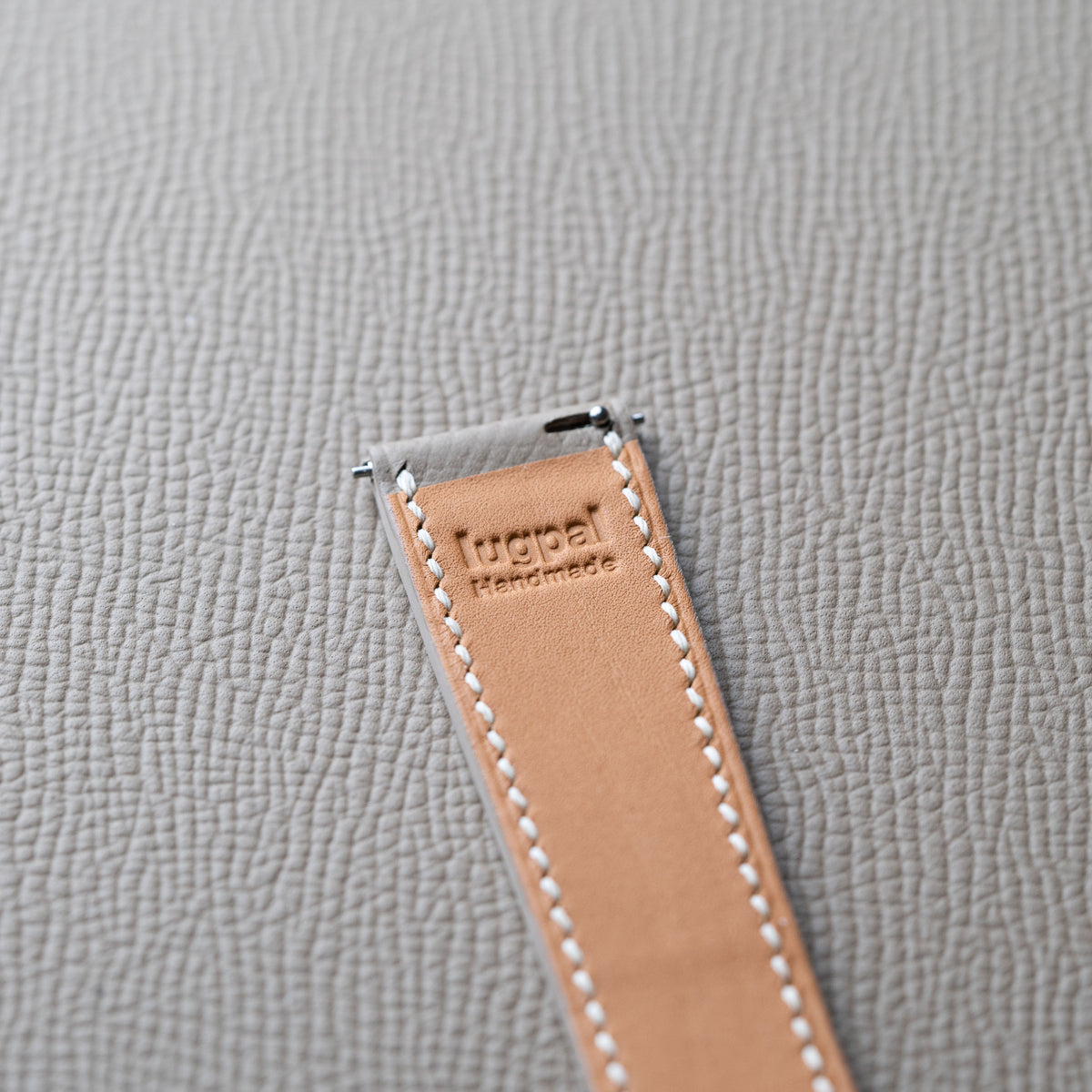 Taupe Epsom Double Fold Watch Strap for Cartier Deployant Clasps