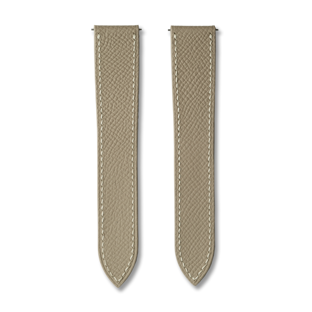 Taupe Epsom Double Fold Watch Strap for Cartier Deployant Clasps
