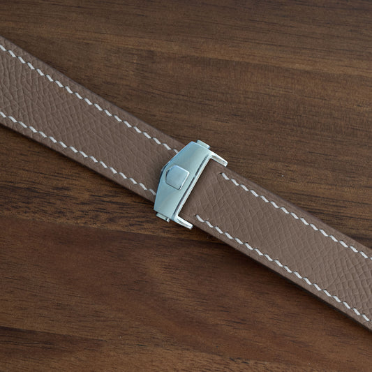 Taupe Epsom Strap for Tag Heuer Deployant Clasps