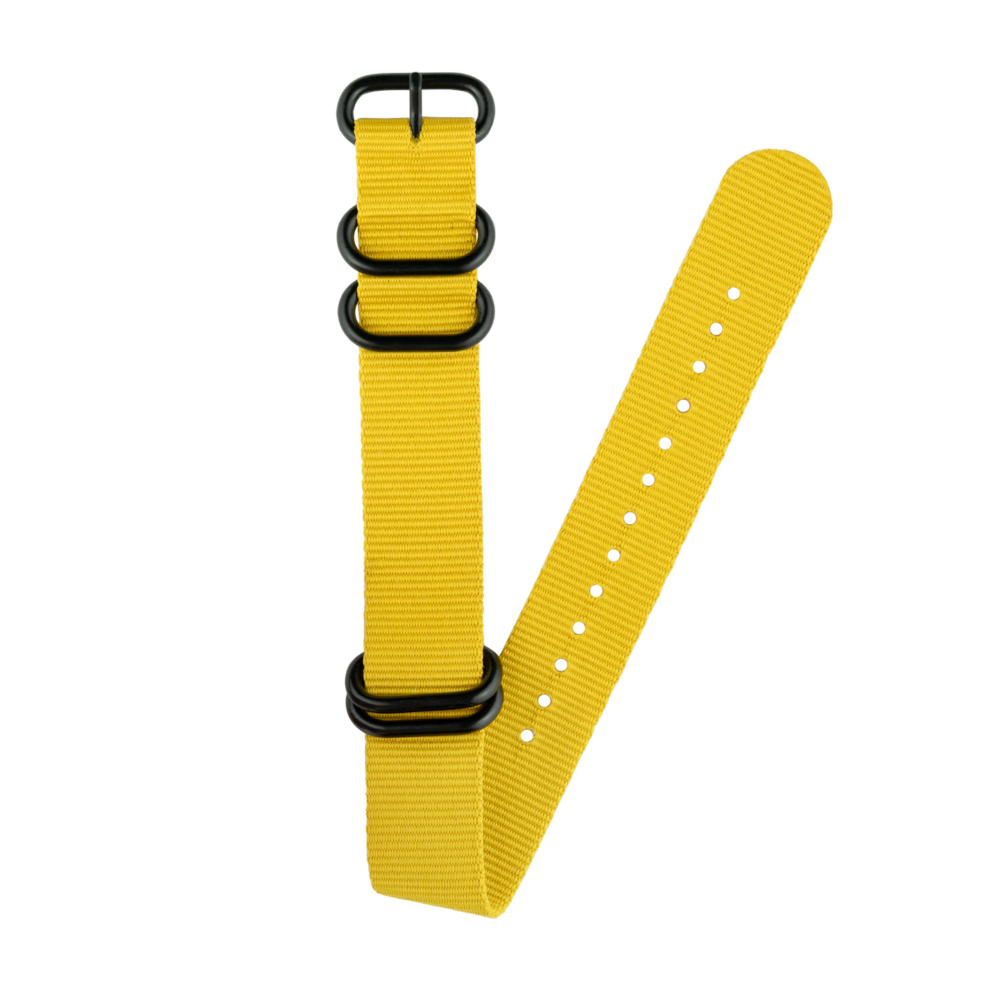 Yellow Zulu Strap with PVD Hardware