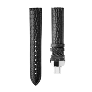 Black Alligator Strap With Deployant Clasp