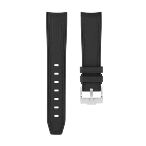 Black MoonSwatch Strap with Black Stitching