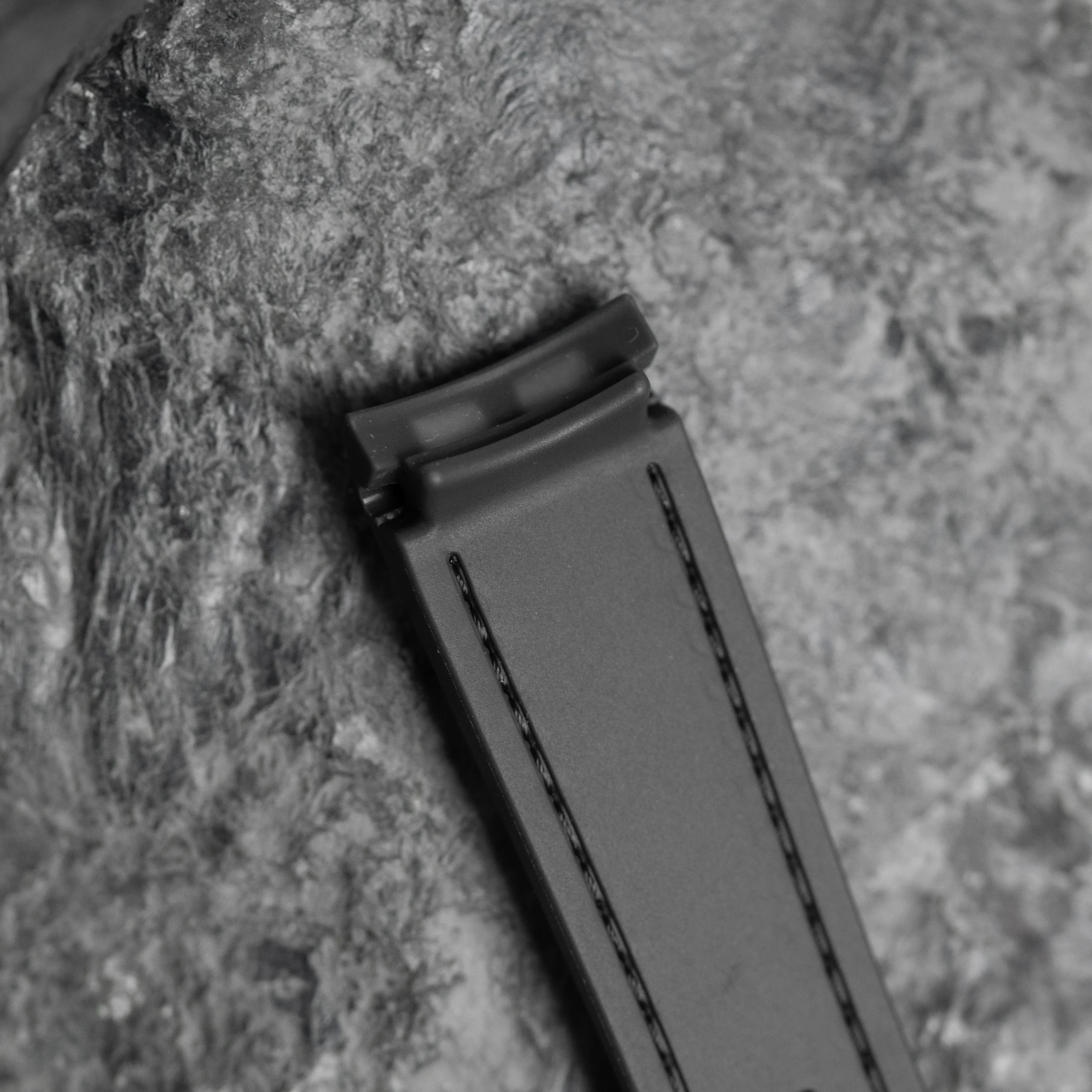 Black Moonwatch Strap with Black Stitching - Image 4