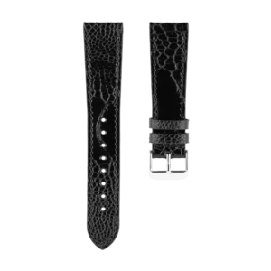 Black Ostrich Leg Strap