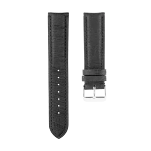 Black Ostrich Skin Strap
