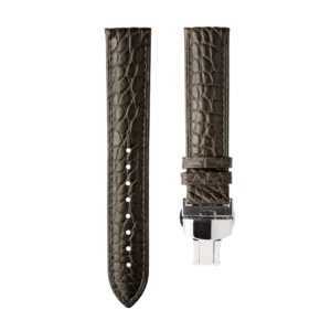 Brown Alligator Strap With Deployant Clasp