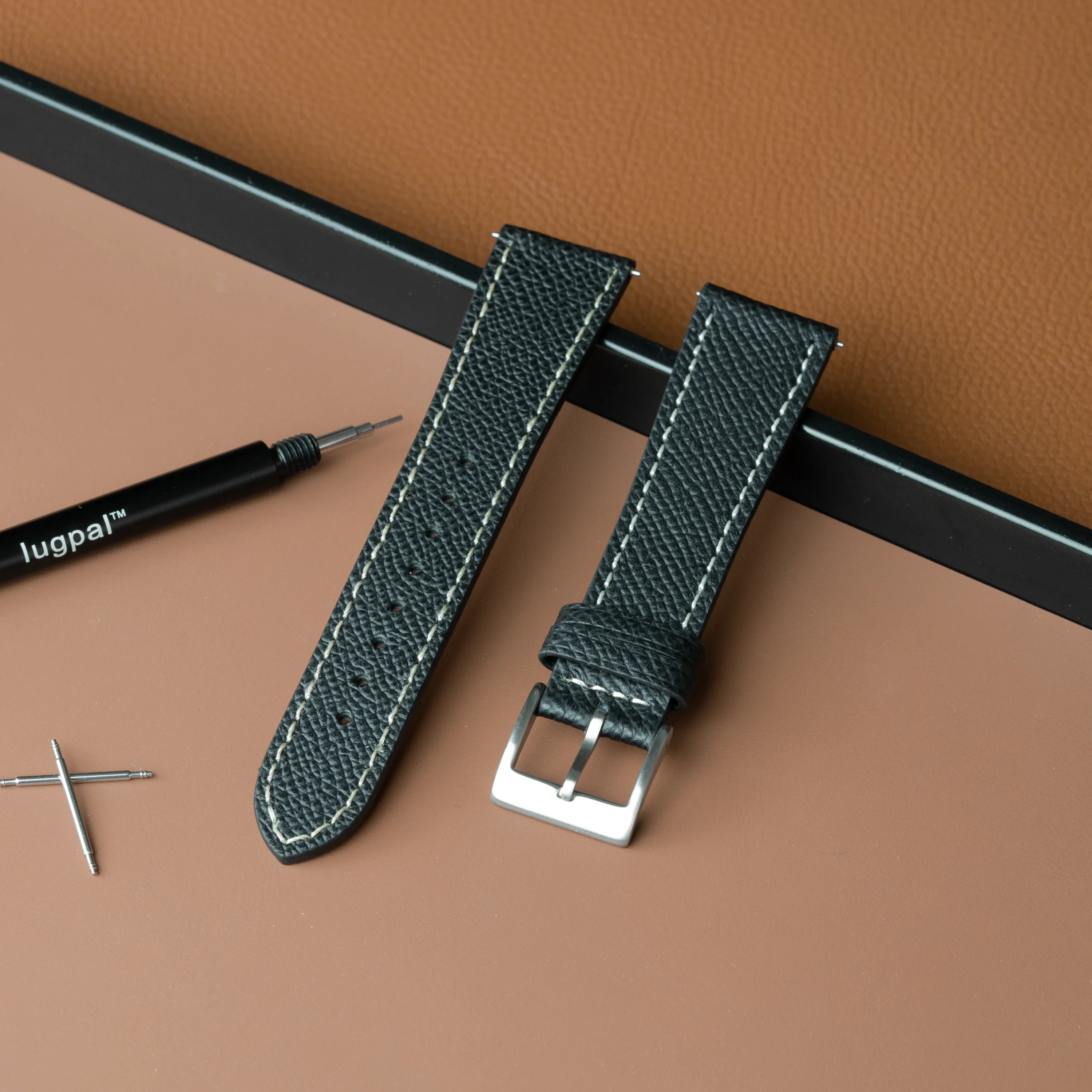 Black Epsom Watch Strap - Image 2