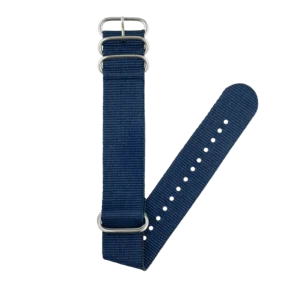 Blue Zulu Strap with Polished Hardware