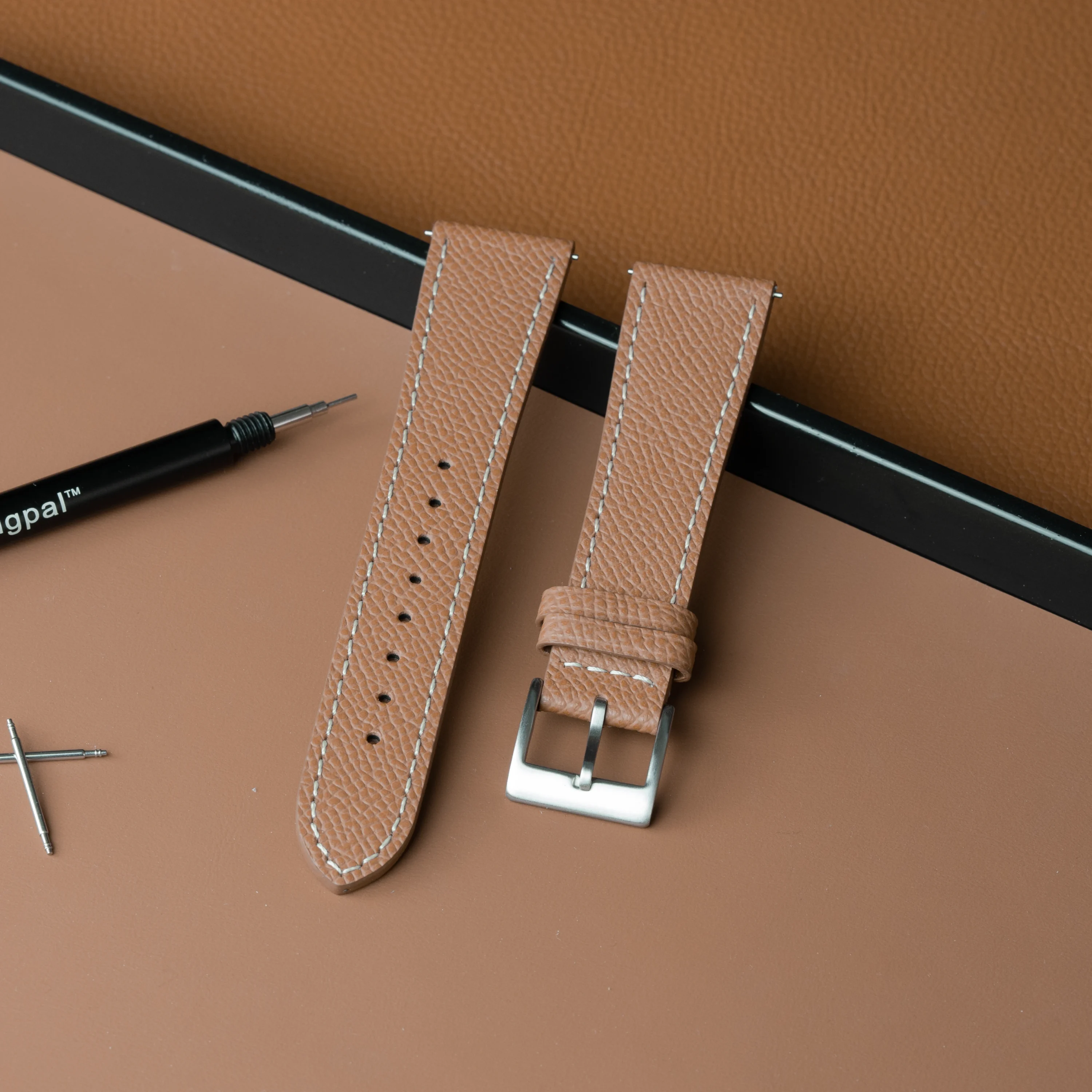 Brown Epsom Watch Strap - Image 2