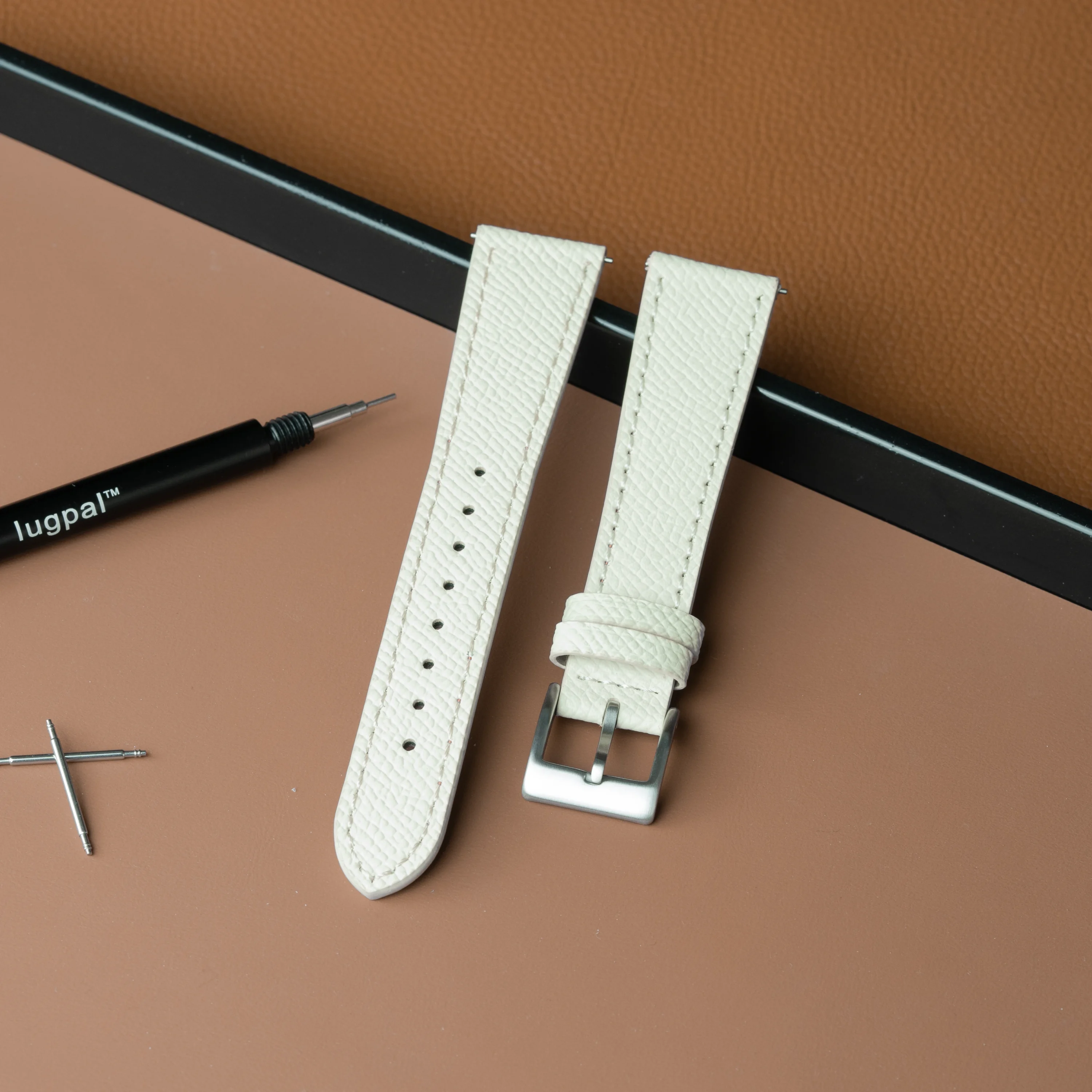 Cream Epsom Watch Strap - Image 2