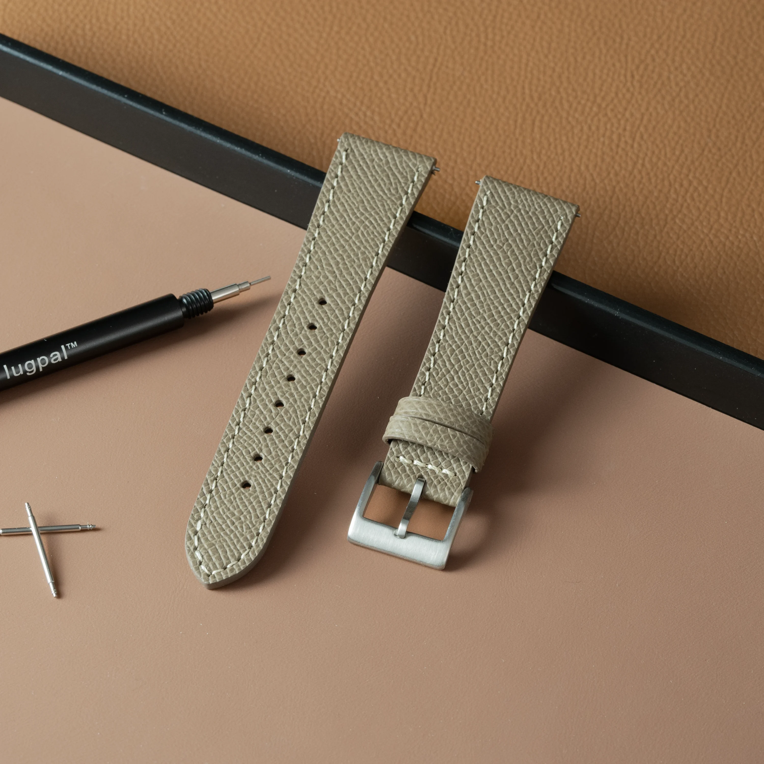 Taupe Epsom Watch Strap - Image 2