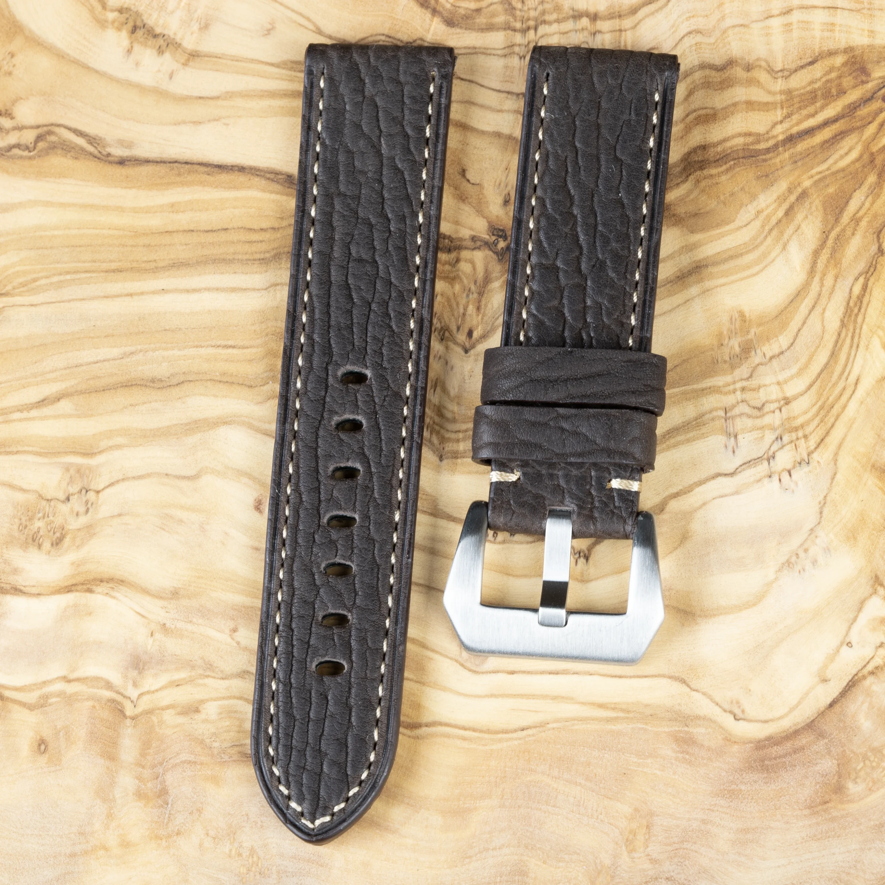 Dark Brown Sharkskin Strap - Image 2