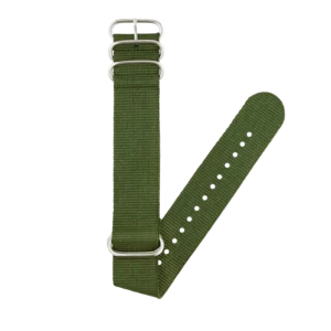Green Zulu Strap with Polished Hardware