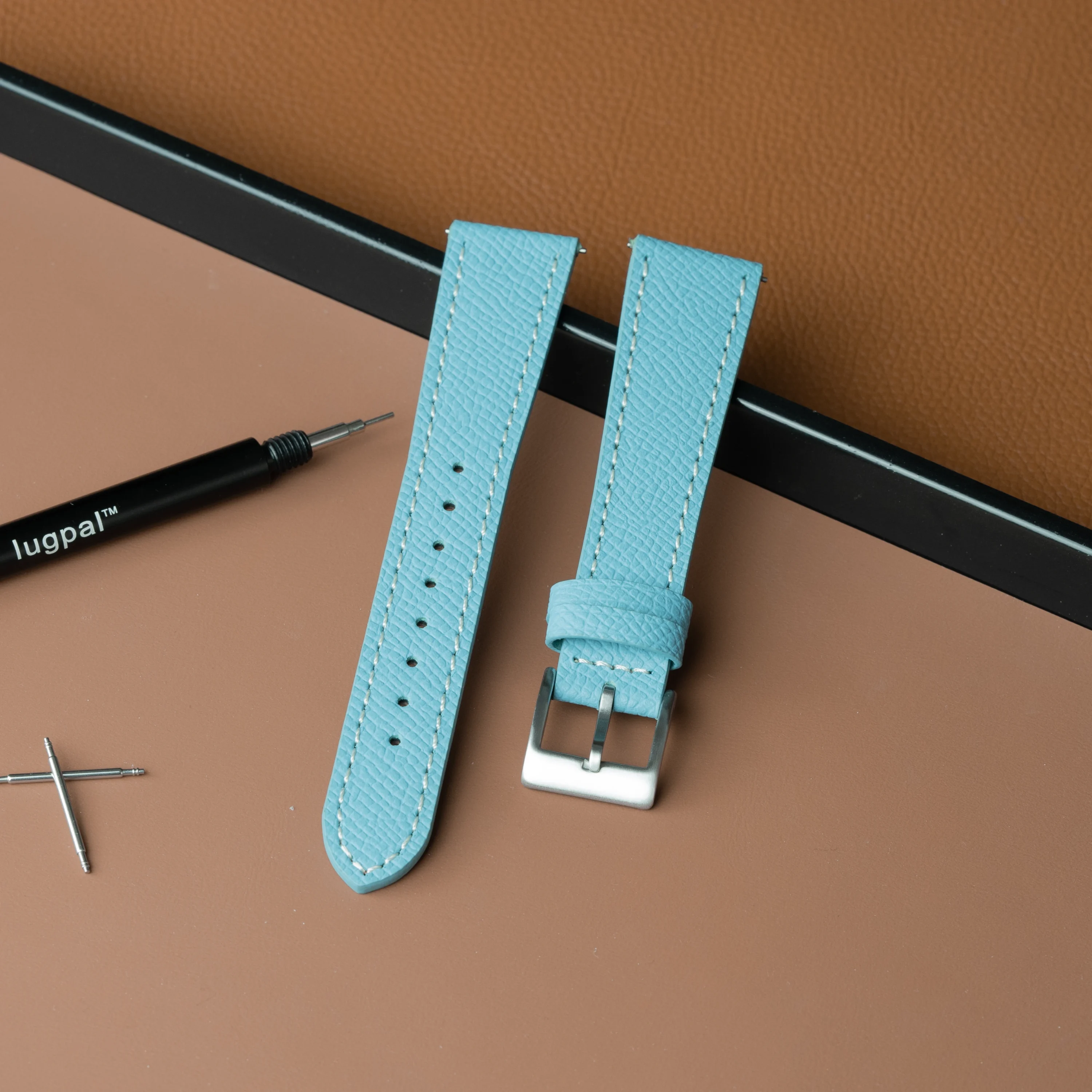 Light Blue Epsom Watch Strap - Image 2