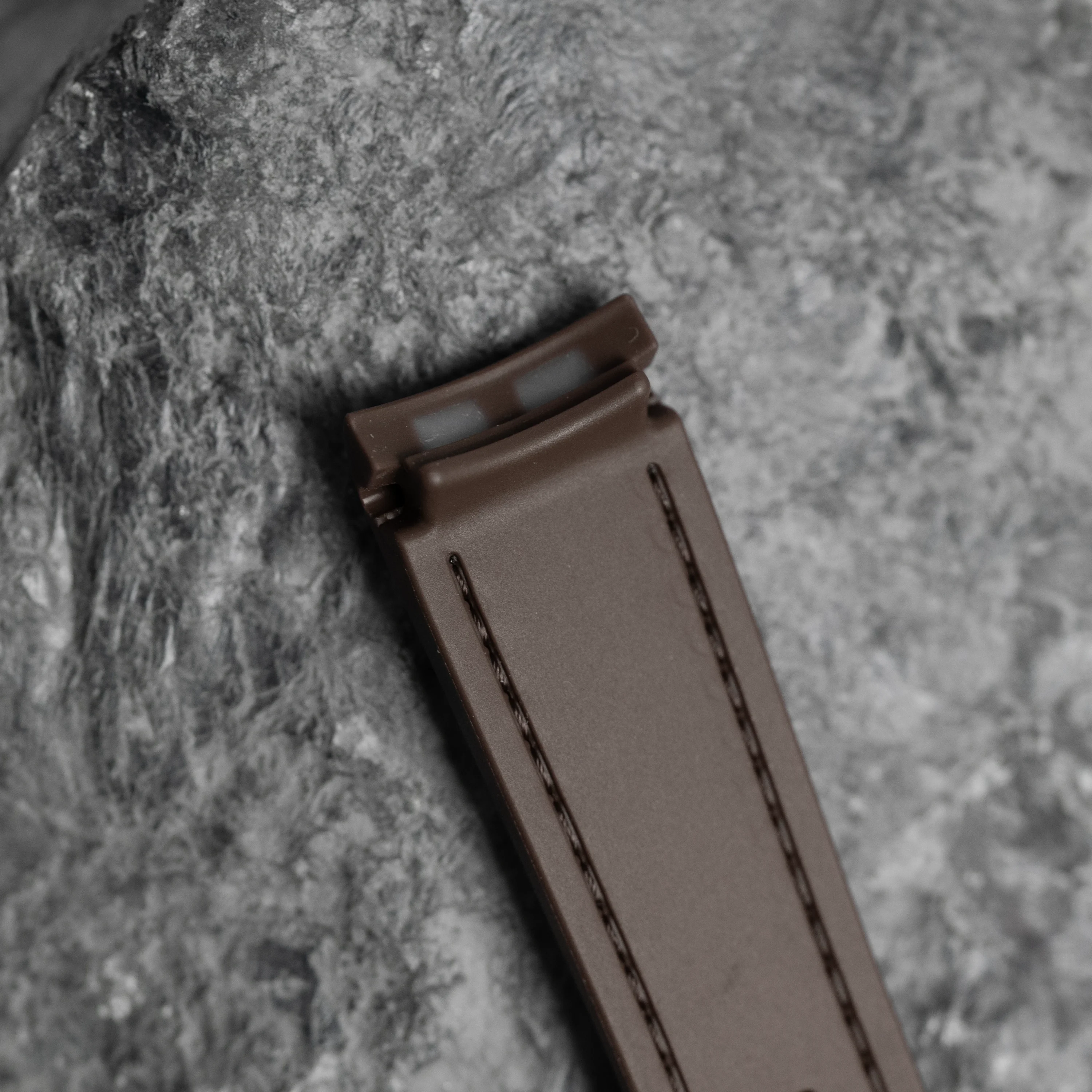 Brown MoonSwatch Strap with Brown Stitching - Image 3