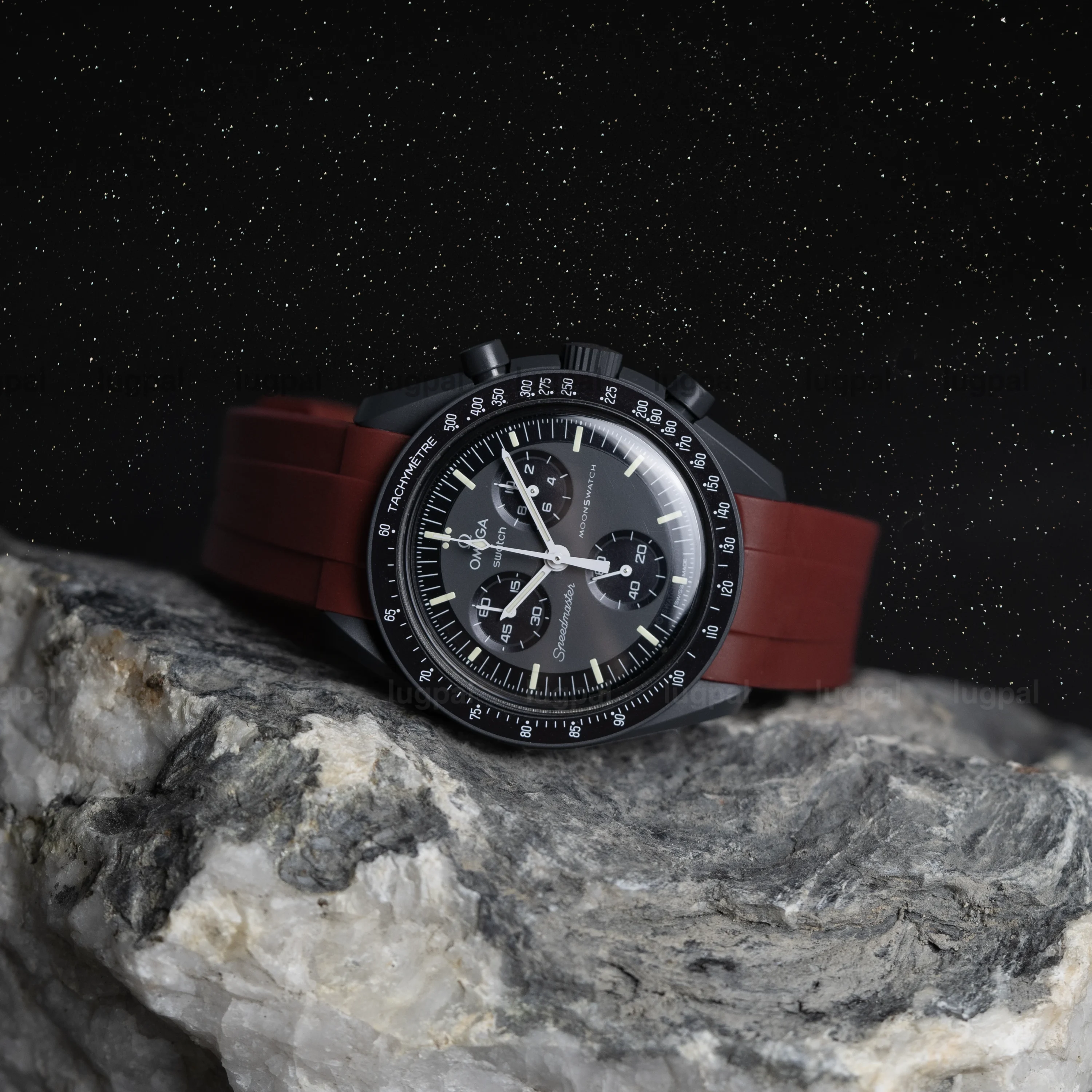 Dark Red Moonwatch Strap - Image 2