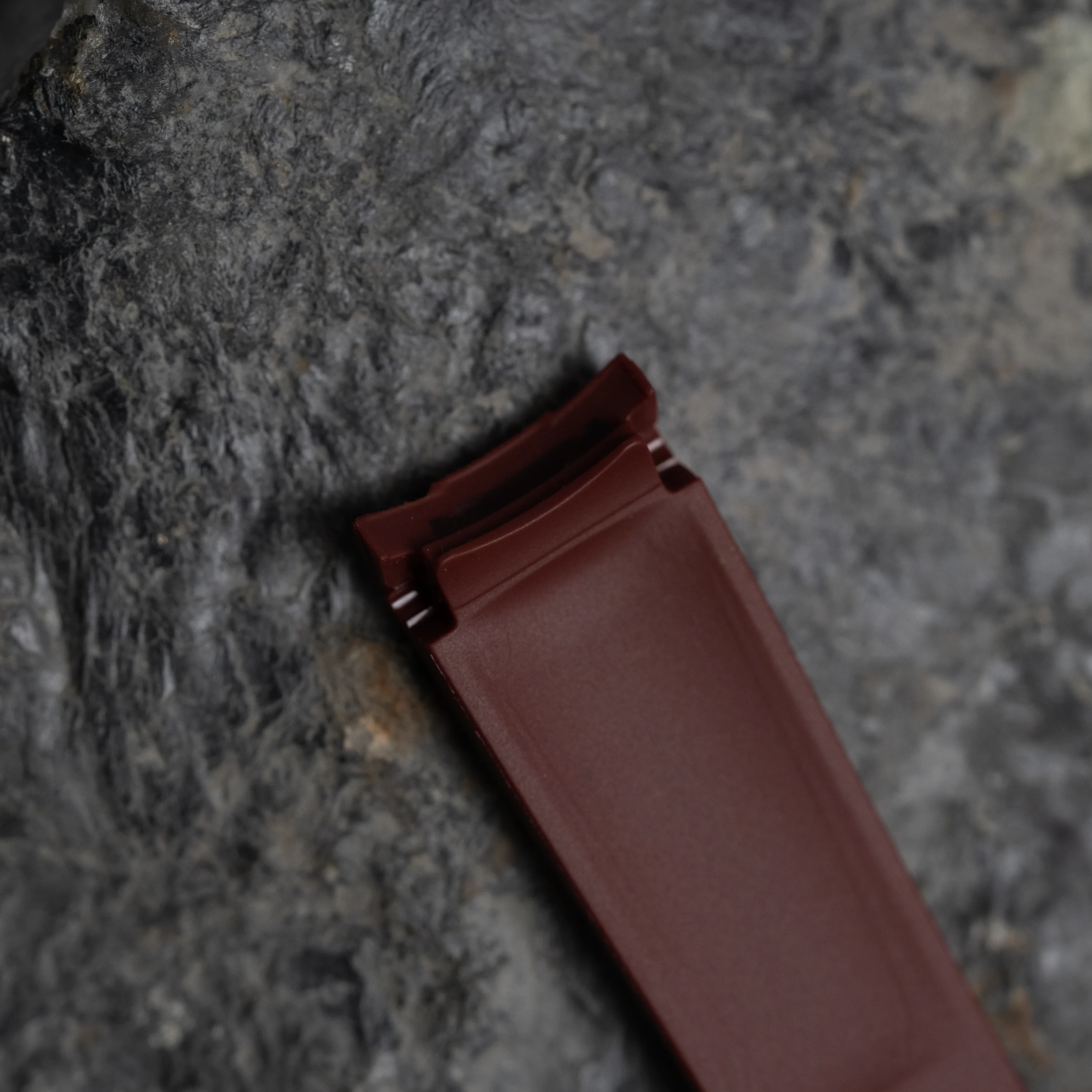 Red MoonSwatch Strap with Yellow Stripe - Image 3