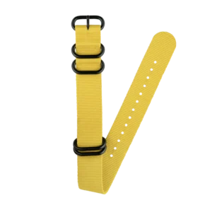 Yellow Zulu Strap with PVD Hardware